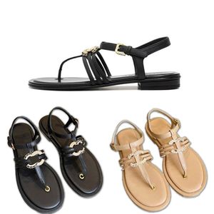 Chaussures Femmes Designer Sandales Luxury Open Toe Progettista Slides Designer Femmes Kitten Talons Sandals Femmes Chanells Sandales Abricot Black