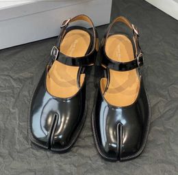 Chaussures femmes luxe Designer sandale demi chaussures décontractées Ballef plat en cuir cheville talon sans lacet botte agneau veau danse