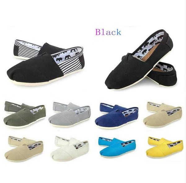 Marque de mode Unisexe Chaussures sportives décontractées pour femmes Sneakers Men Sneakers Chaussures Canvas Classic Classic Summer Tom Shoes Loafers Flats Zapatillas Mujer Big Size 44 45