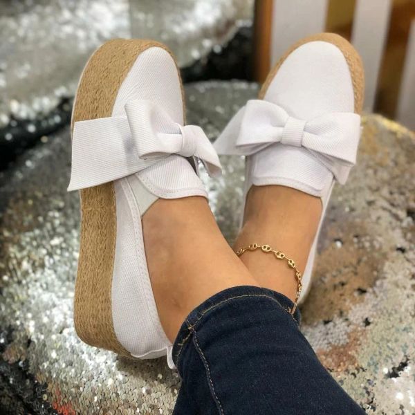 Zapatos para mujeres lienzo de verano zapatos que migren plataforma transpirable altura de fondo grueso en altura de la plantilla para mujeres zapatillas casuales