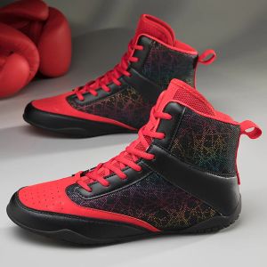 Schoenen worstelen schoenen heren hoge topkwaliteit boksschoenen dames zacht gevecht vechten laarzen professionele atletische bokser training schoenen