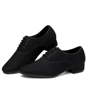 Schoenen XiHaha Ballroom Latin Dance Shoes Men Jazz Shoes Sneakers For Men Low Heel Professional of oefen dansende schoenen Oxford Doek