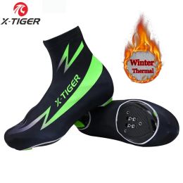 Chaussures Xtiger Hiver Couvre-chaussures à cyclisme chaud pour hommes Couvertures de chaussures de vélo de route montagne