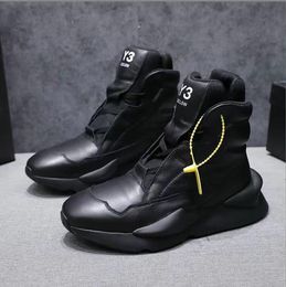 Botas de tobillo para hombres marca Y3 zapatos para hombres Botas transpirables tendencia de moda plataforma de ocio deportivo zapatos alto top y-3
