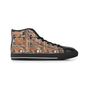 chaussuresShoes Designer personnalisé casual Sneakers Hommes Toile Femmes Mode Noir Orange Mid Cut Respirant Marche Jogging Formateurs Color647589