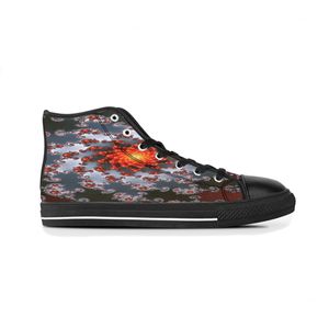 chaussuresSneakers Personnalisé Hommes Toile casual Chaussures Femmes Mode Noir Orange Mid Cut Respirant Sports De Plein Air Chaussure Color202998523