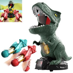 Disparar juguetes de dinosaurios con bomba de aire, pistola, objetivo móvil, regalos de juego, hambre para niños, 240321