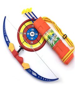 Jeu de tir Simulation arc flèche en plastique souple ventouse flèche avec cible ensemble tir à l'arc sprots jouets de plein air enfants garçon cadeau 9789796