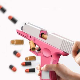 Jouet de tir silencieux à Clip EVA, chargement manuel en plastique, petite balle molle, pistolet à éjection de coque