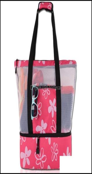 Compre bolsas Lage AesseSiesshop Bolsas suaves de enfriamiento Ligeros Ligeros Picnic Beach Cam Sports Mesh Tote Parques de fondo plano C8102170