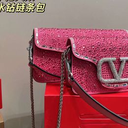 Design Bag Handbag al por mayor minorista en vivo Fashion Light Luxury Luxury Luxury Net Red Water Double Chain Shoulder
