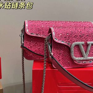 Boutique Handsbag Wholesale Retail Live Sag Fashion Light Light Luxury LETTER DIAMENT Net Red Water Double Chain épaule