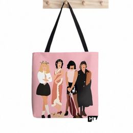 Shopper Freddie Mercury Queen Gedrukte Tote Bag Women Harajuku Shopper Handtas Girl Schouderwinkel Bag Ladken Bag I1TB#