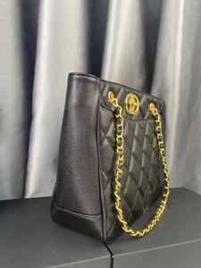 Boodschappentas crossbody tas bal gouden gesp gewekt koehidemateriaal groot capaciteit voor en na de grote laag vrije tijd