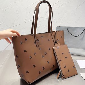 Bolso de compras, bolsos de mano, bolsos cruzados para mujer, conjunto de dos piezas con letras a la moda, mochila de cuero, bolso de mano de gran capacidad, bolsillo con cremallera