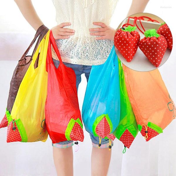 Sacs à provisions 1 pcs sac pliable Fruise fourrette de fraise