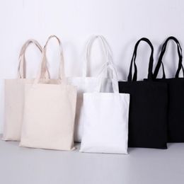 Sacs à provisions 100pcs sac fourre-tout Po personnalisé toile Shopper impression personnalisée n'importe quel texte Image tissu d'épicerie réutilisable Eco fait à la main