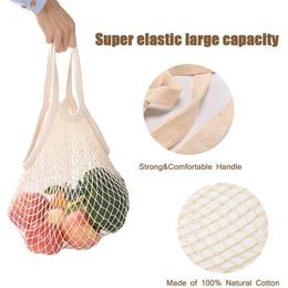 Shopping Bags 20 couleurs sacs à provisions toile Portable maille filet sac réutilisable pliable fruits légumes sac de rangement sac à main Long Bolsas De Compra 230922