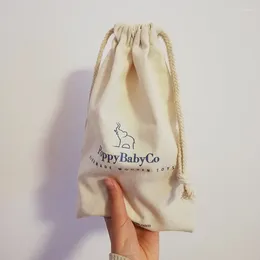 Einkaufstaschen 200 teile/los Benutzerdefinierte Handgemachte Wiederverwendbare Baumwolle Kordelzug Tasche Gedruckt Ihr Bild Lagerung Geschenk Beutel Für Verpackung