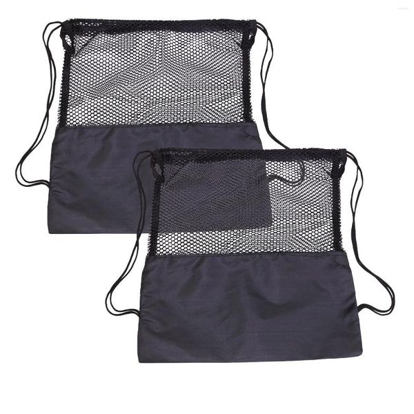 Sacs à provisions 2pcs Sac à balle de tennis de volleyball oxford tissu Training Basketball Sports Storage Rugby Mesh Soccer portable avec épaule