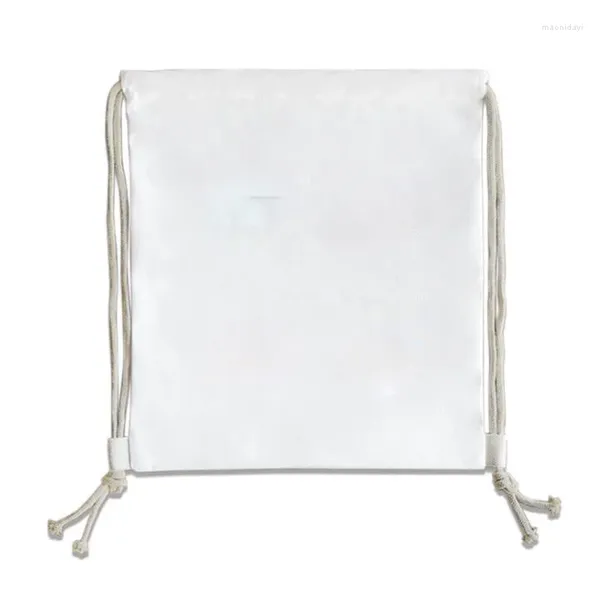 Bolsas de compras 3pcs sublimación bricolaje blanco en blanco 10 oz lienzo dibujante bolsita de mochila