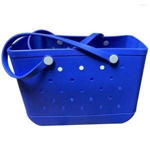 Sacs à provisions 48 36 24 cm Femmes entièrement imperméables Tote Tote Custom trous en caoutchouc d'été Grands Eva Plastic Bog Beach Silicone Bag1913