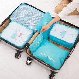Boodschappentassen 6 stks set reis organizer opslag koffer pakking cases draagbare bagage klede schoenzak