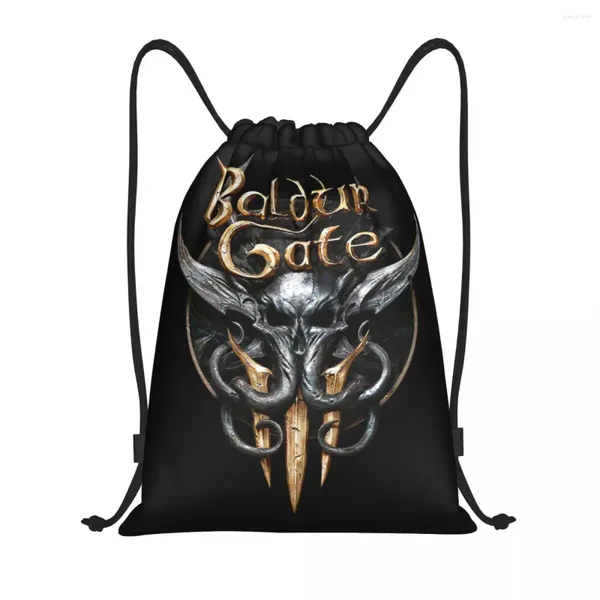 Bolsas de compras Adventure espera el juego Baldur's Gate 3 Mochila de la mochila Sport Spide Sackpack Striete BG3 Gaming String para ejercicio