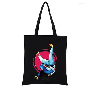 Boodschappentassen aikido grafische printtas grappige tas dames handtassen casual bakken shopper mode Tote Tag Eco handtas canvas