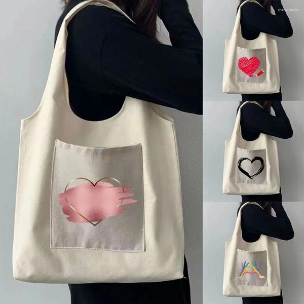 Sacs à provisions sacs dames lavables LOVE POCHETS IMPRESSION