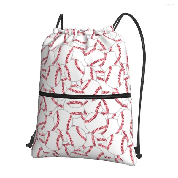 Sacs à provisions Ball Ball Ball Sac à dos Sac à dos avec Sac de sport de poche Zipper Sac de gym