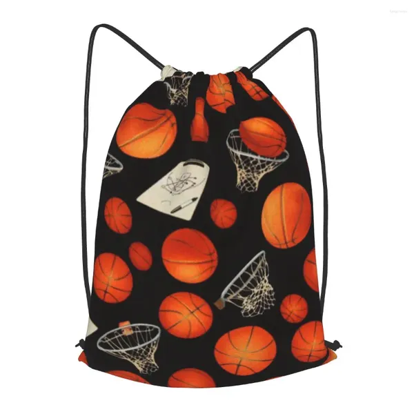 Bolsas de compras baloncesto y aros mochila trazada hombres entrenamiento de gimnasio fitness bolso deportivo yoga para mujeres