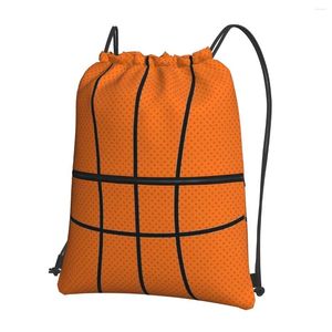 Boodschappentassen basketbal trekkoord rugzak met rits pocket sport gym tas omkeerbare string sackpack voor yoga