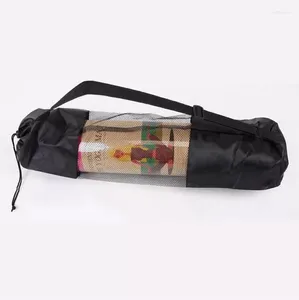 Sacs à provisions Black Yoga Backpack Mat Sac imperméable Nylon Pilates Porte-maille STRAP SPORT AIM