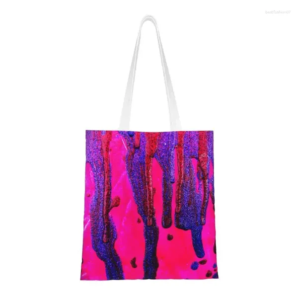 Bolsas de compras sangre y brillo esmalte de uñas bolsas de argumento de hombro Tote portátiles manicuristas manicuristas compradores de comestibles