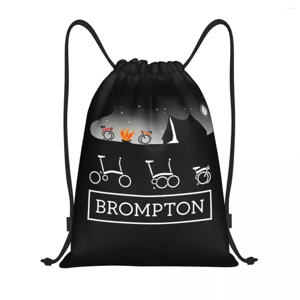 Bolsas de compras Bromptons Bike Drawstring Backpack Sports Gym Bols