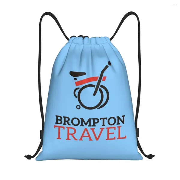 Bolsas de compras Bromptons Bike Drawstring Bag Mujeres Hombres Plegables Sports de gimnasia Sackpack Standsing Storage Mochilas