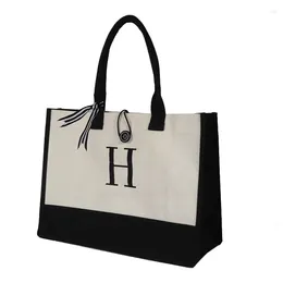 Sacs à provisions Canvas Tote Sac broderie Sacs-cadeaux Party pour la douche nuptiale Engagement Bachelorette Wedding Honeymoon Beach Drop