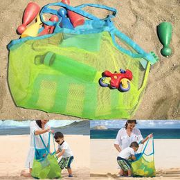 Sacs à provisions Enfants Sand à l'extérieur Sac de plage portable Mesh Kids Toys vêtements serviette bébé rangement de jouets Strangezrises Femme Organisateur de maquillage