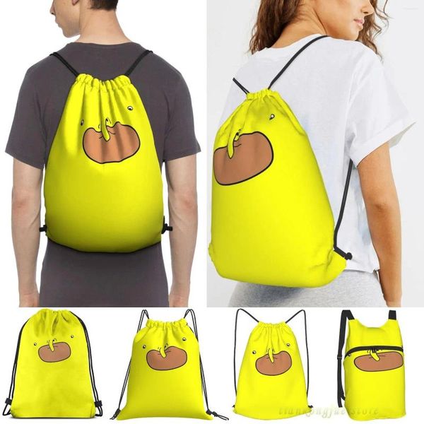 Bolsas de compras Choomah Face Mujeres Propósito Mochila con cordón Hombres Mochilas de viaje al aire libre para entrenamiento de gimnasio Natación Bolsa de fitness