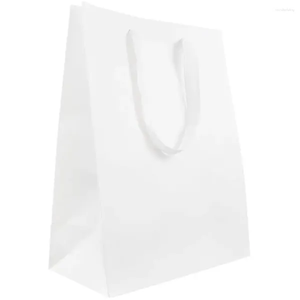 Bolsas de compras Papel de Navidad Boda Regalo de cumpleaños Niños Bolsa blanca grande 10 X 13 5 10 / Paquete