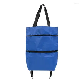Boodschappentassen opvouwbare tas draagbaar huishouden vouwkar wiel totte herbruikbare canvas milieuvriendelijke producten