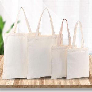 Sacs à provisions blanc crème fourre-tout à bandoulière haute capacité bricolage respectueux de l'environnement sac en toile de coton sacs à main cadeaux
