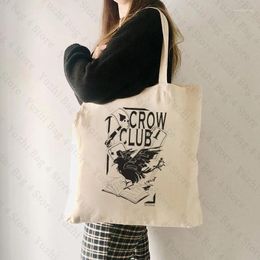 Sacs de courses en toile à motif de Club Crow, bagage à main Six of Crows Ketter Dam Grishaverse, sac esthétique