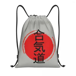 Sacs à provisions personnalisé Aikido cordon hommes femmes léger japonais art martial sport gymnase stockage sac à dos