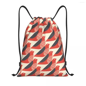 Bolsas de compras Patrones de aves personalizados Mochila Drawpack Mujeres Ligeros Ligeros Orla Kiely Gym Sports Sackpack Sacks para viajar