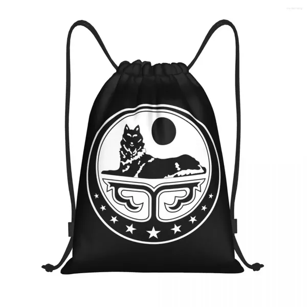 Sacs à provisions personnalisés Tchétchène Blason Sac à dos avec cordon de serrage Hommes Femmes Léger Tchétchénie Gym Sports Sackpack Sacs pour