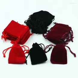 Boodschappentassen Op maat gemaakte mode Sieradenzakje met trekkoord Fluwelen tas Kleine geschenken