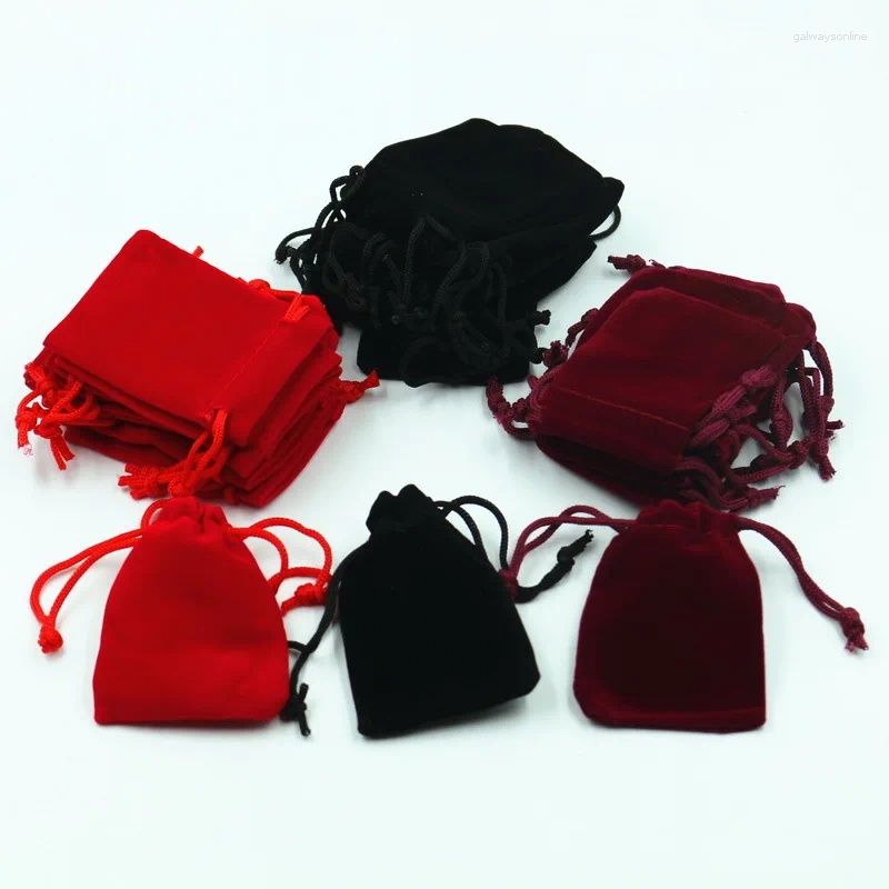 Regalos personalizados del bolso del terciopelo de la bolsa de la joyería del cordón de la moda de los bolsos de compras pequeños
