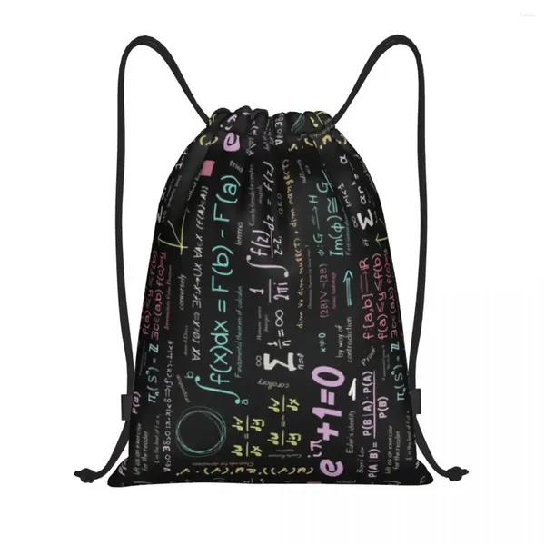 Bolsas de compras bolsas de dibujo de nerd de matemáticas puras personalizadas para mochilas de yoga